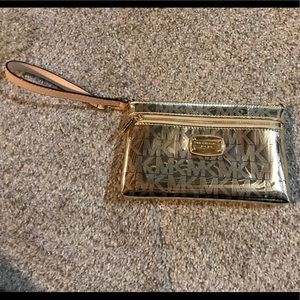 Gold Michael Kors Clutch
